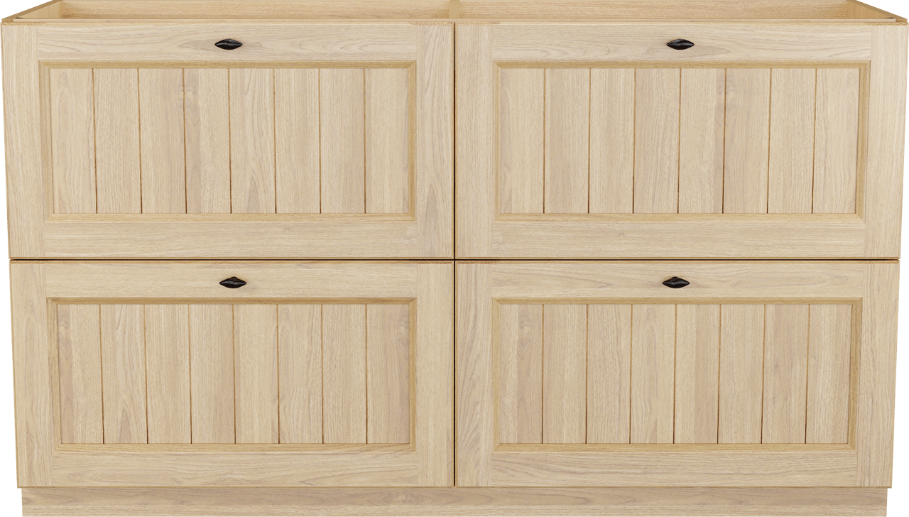 Balmani Lemon meuble sous-lavabo a poser 150 x 55 cm Placage chêne naturel 4 tiroirs