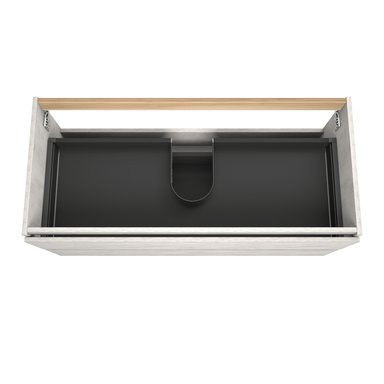 Balmani Lucida zwevende wastafelonderkast 120 x 55 cm beton zilvergrijs 2 lades