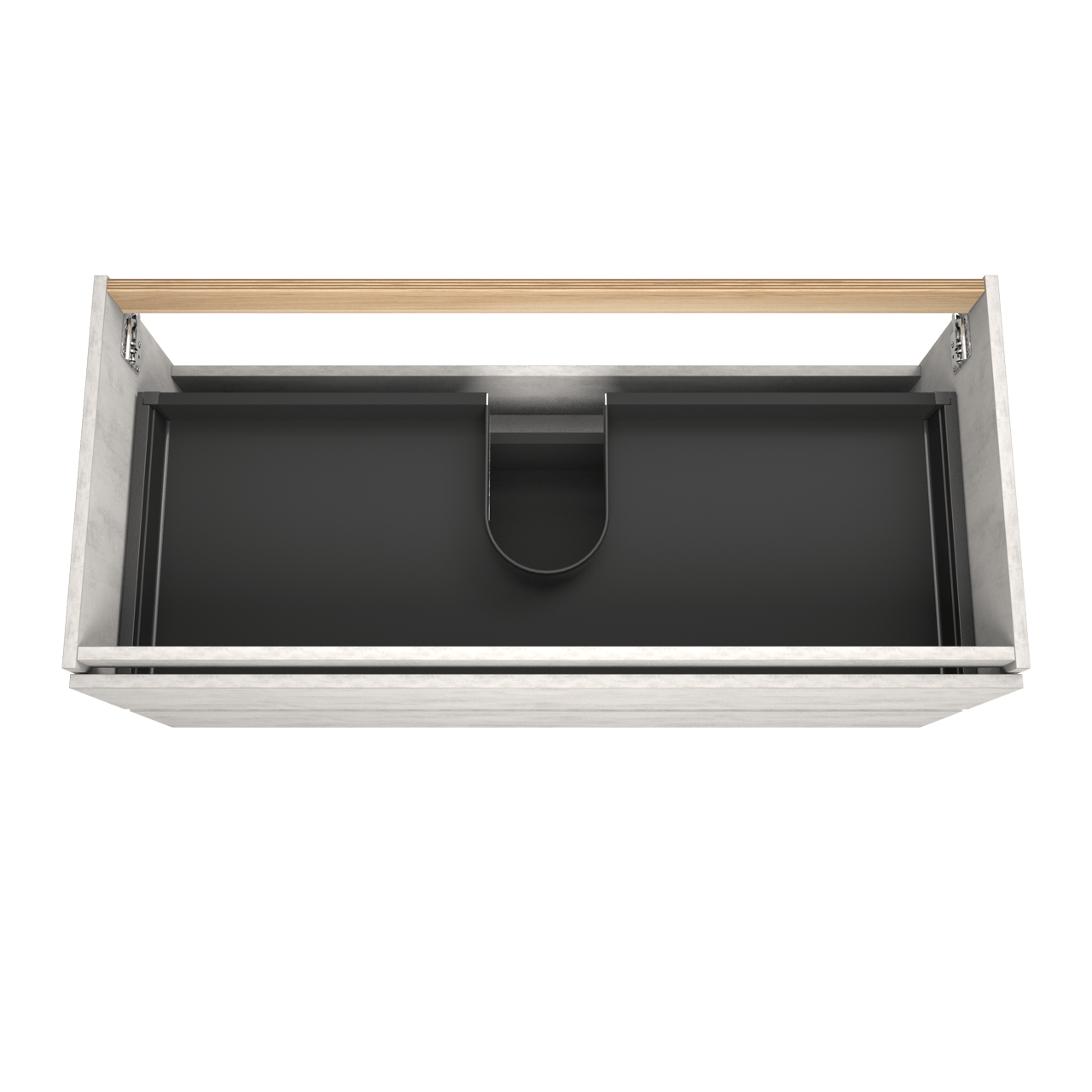 Balmani Lucida meuble sous-lavabo suspendu 120 x 55 cm béton gris argent 2 tiroirs