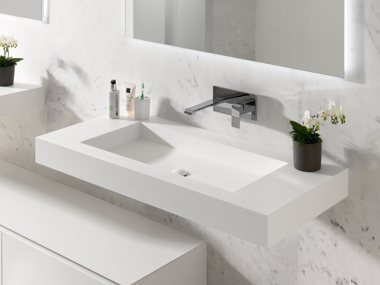 Blaufoss ABALONE inwall basin  mixer  single lev. Chr