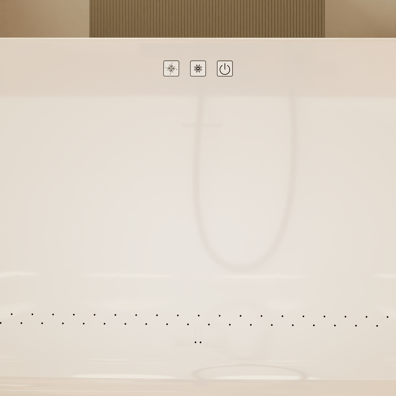 Luca Varess Laguna halfvrijstaand bad airmassage met LED 170 x 85 cm acryl Hoogglans Wit