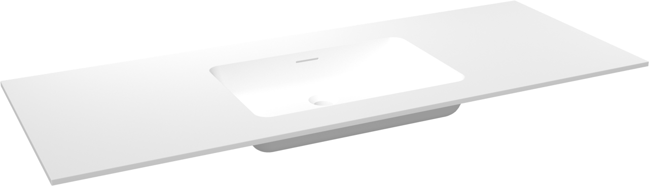 Storke Mata Einzelwaschtisch, Solid Surface matt, 135 x 52 cm
