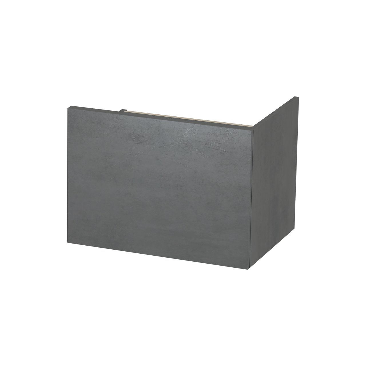 Balmani Cubo zwevende wastafelonderkast 144 x 53 cm beton donkergrijs 4 lades - Rechter zijde