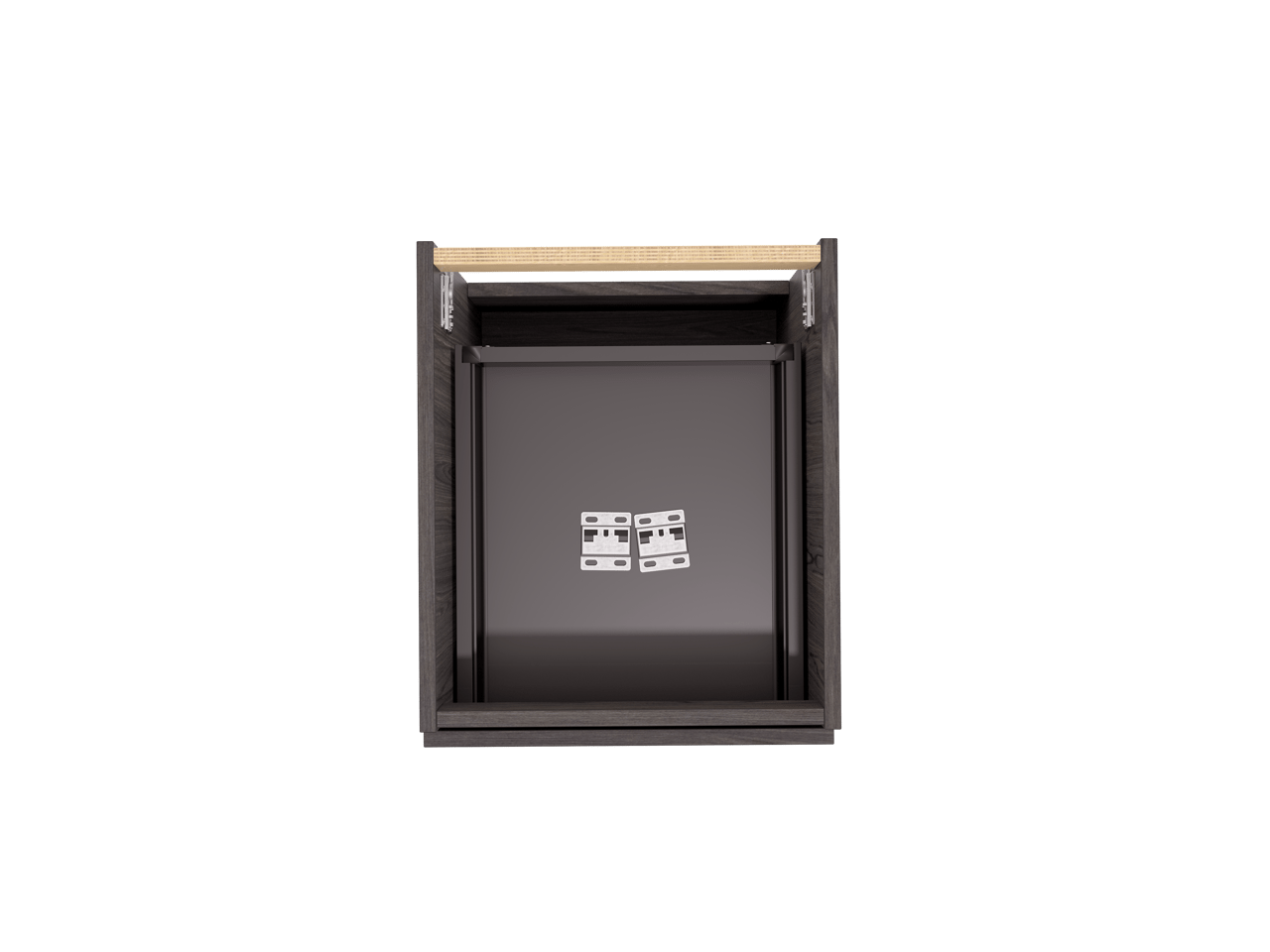 Balmani Lucida meuble sous-lavabo suspendu 45 x 55 cm chêne fumé 2 tiroirs