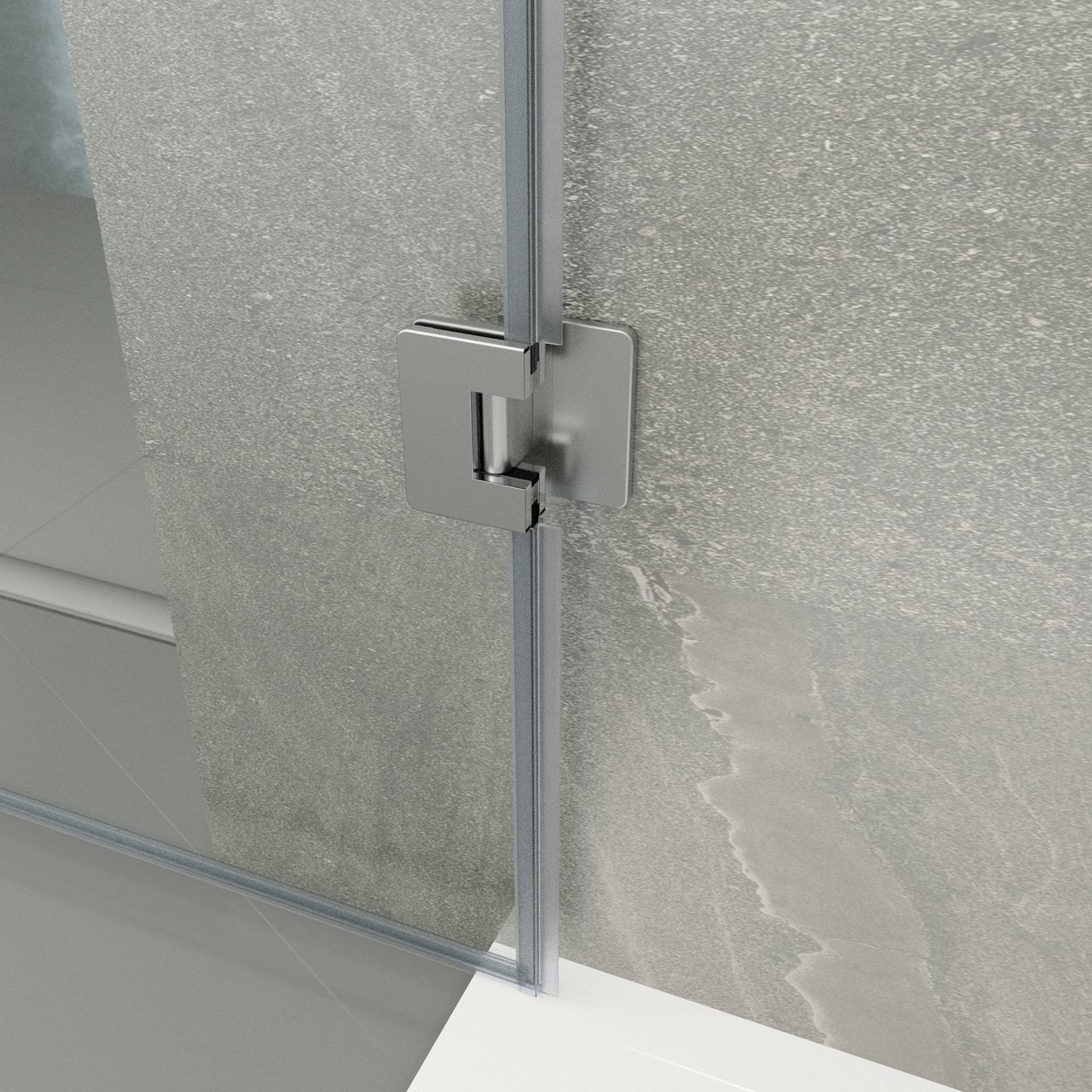 Balmani Modular douchedeur scharnieren en greep Brushed inox