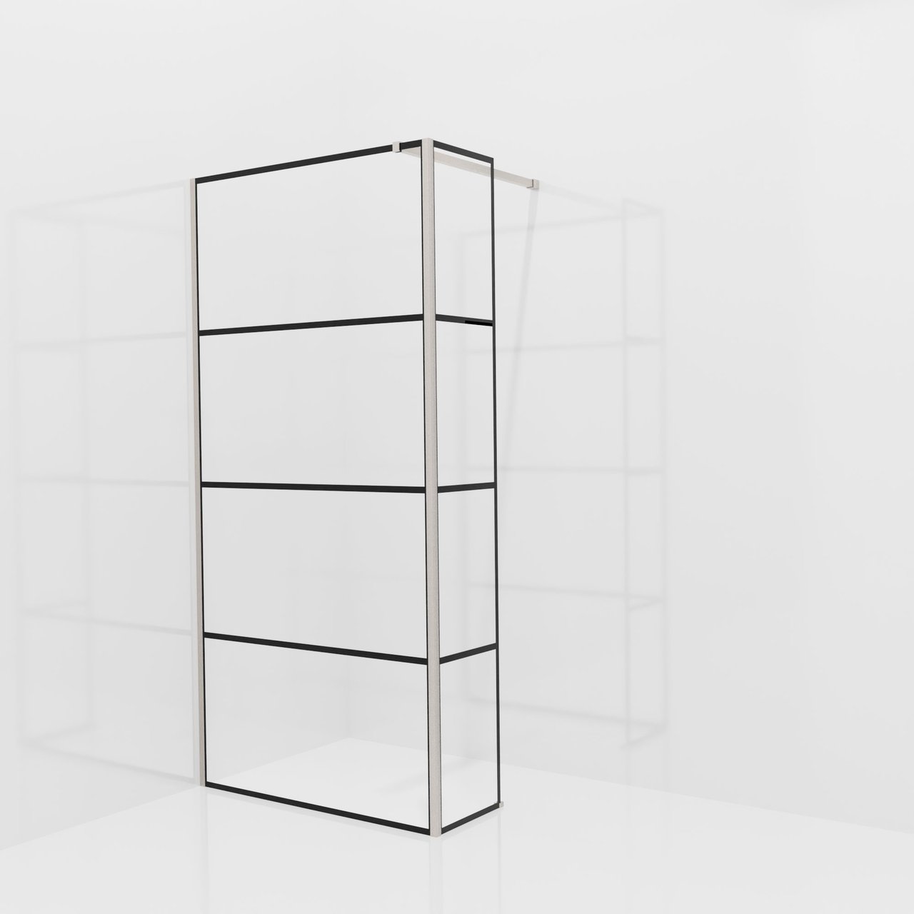 Balmani Modular inloopdouche met vaste zijwand: 100 x 200 cm, Lined ...