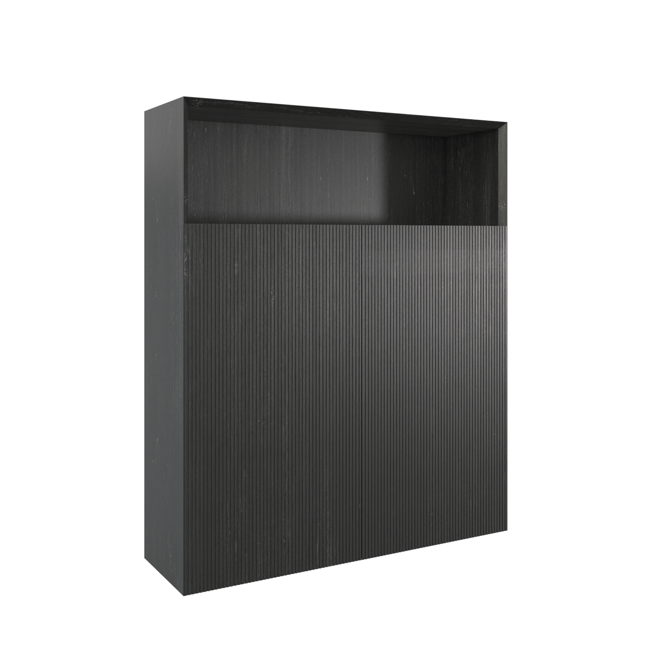 Balmani Fila zwevende badkamerkast fineer zwarte eik 100 x 30 x 120 cm