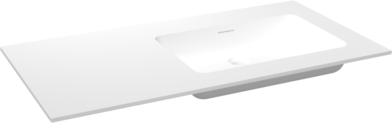 Storke Mata Waschtisch, rechts, Solid Surface matt, 100 x 52 cm