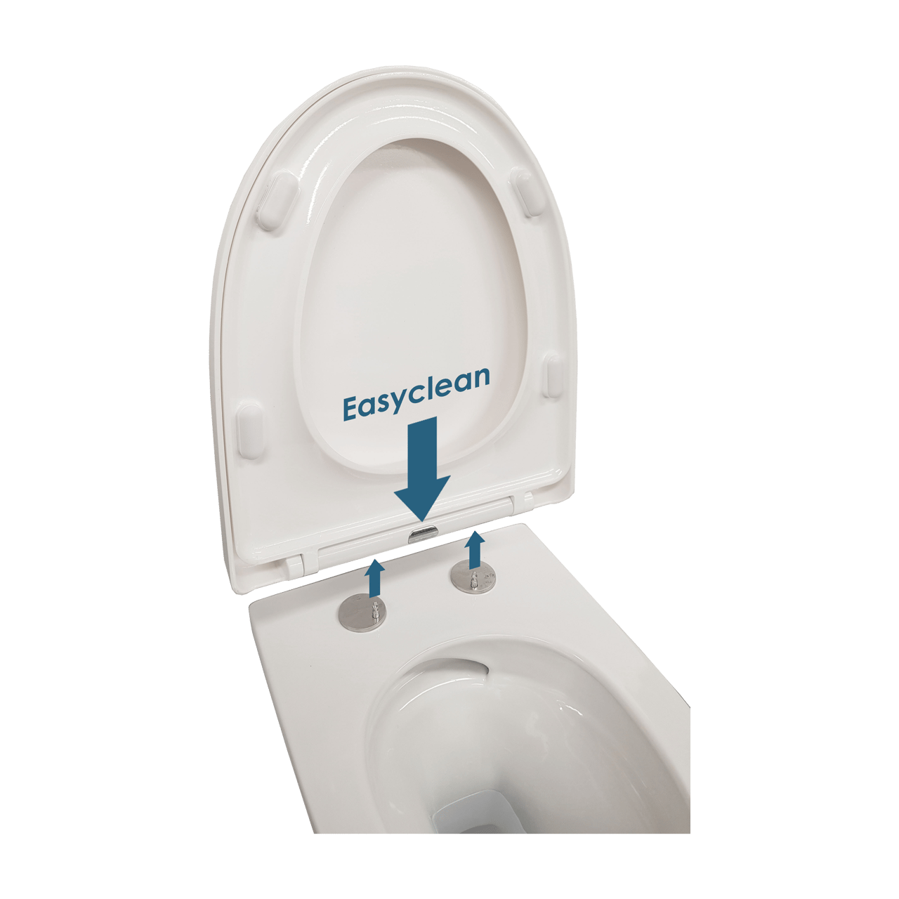 Luca Varess Moreno wc suspendu Blanc Brillant bride de rinçage fine SilentFlush