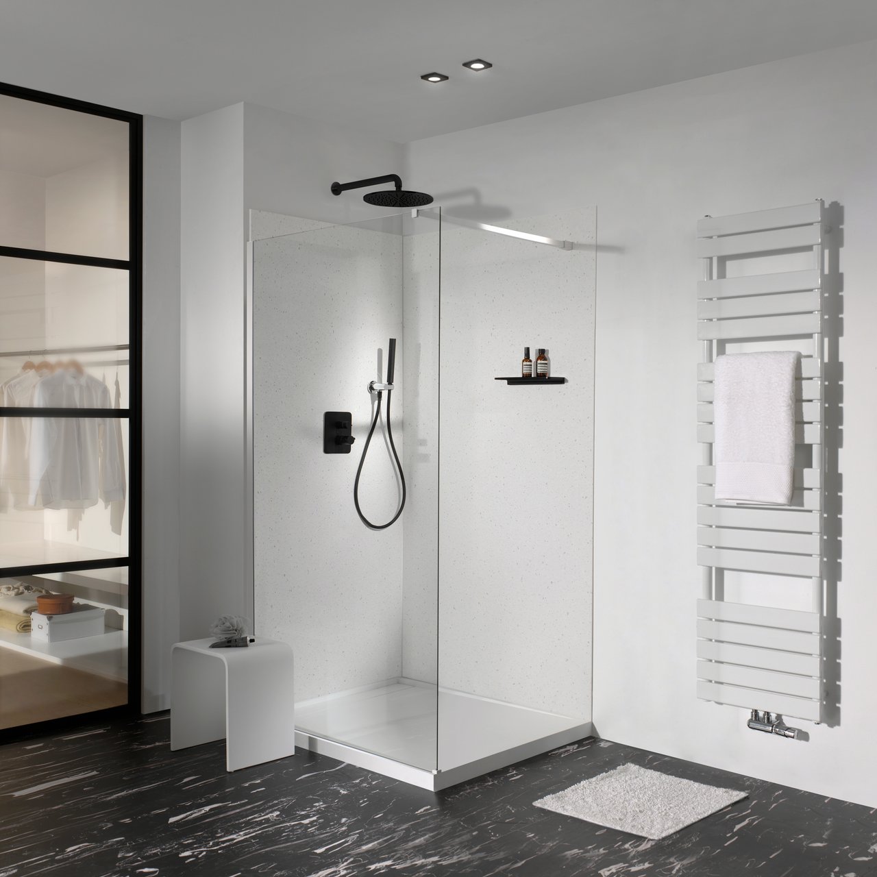 Balmani Piatto douchewandbekleding 90 x 220 cm Solid Surface Sahara