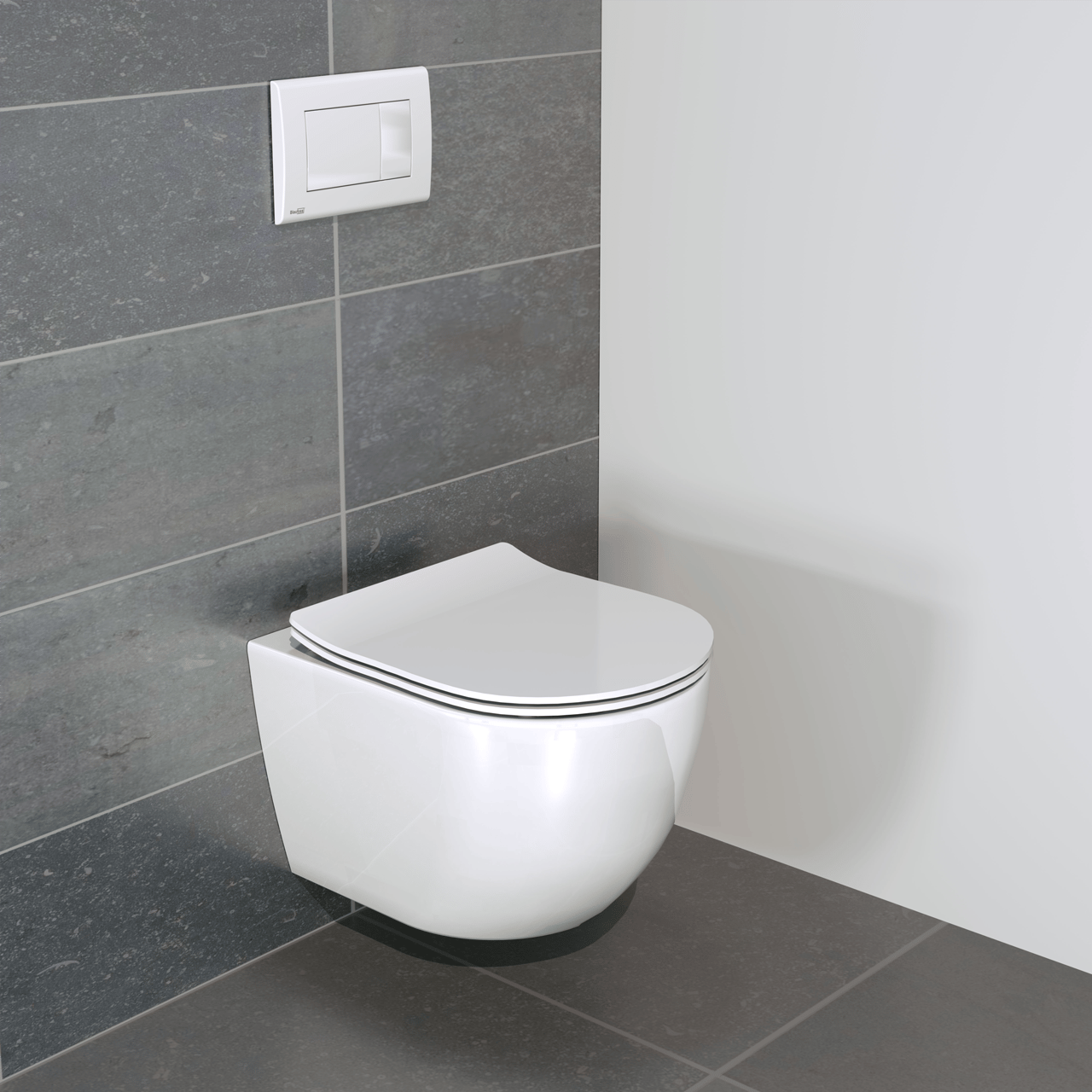 Luca Varess Moreno hangtoilet glanzend wit randloos