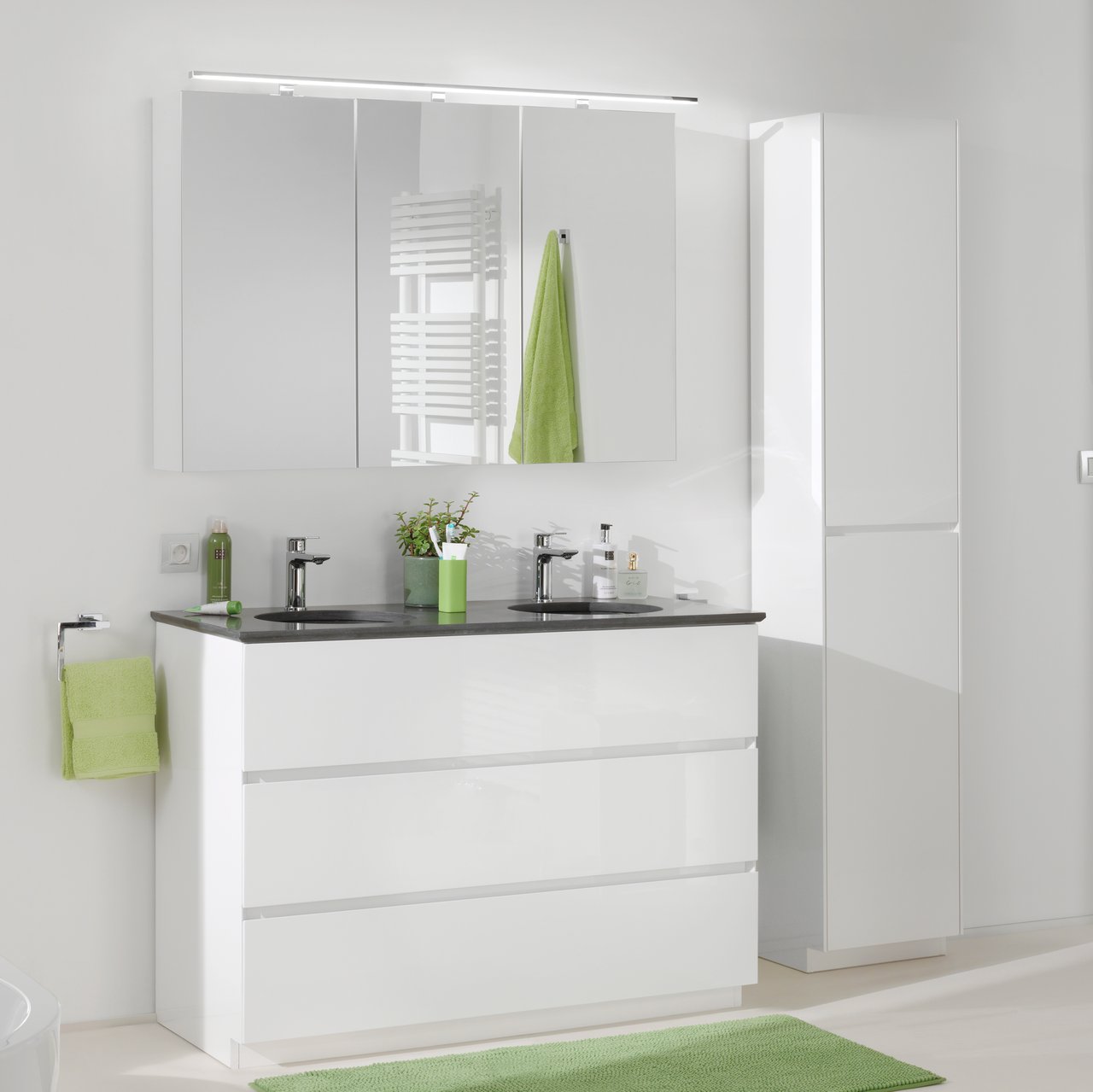 Balmani Cubico LED verlichting 120 cm chroom, 4100K