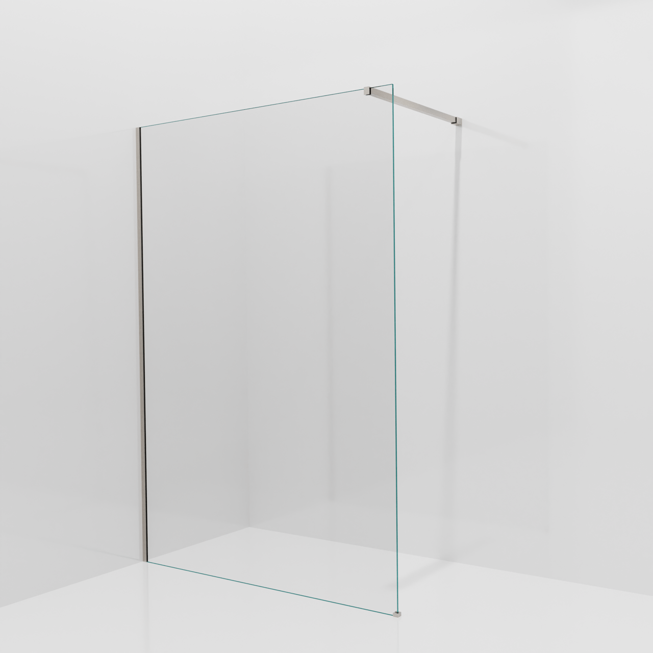 Balmani Modular Walk-In Dusche: 140 x 200 cm, Klarglas, Profil Brushed CoolMetal