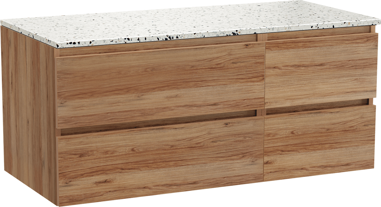 Balmani Lucida meuble salle de bains avec tablette pour vasques Stretto