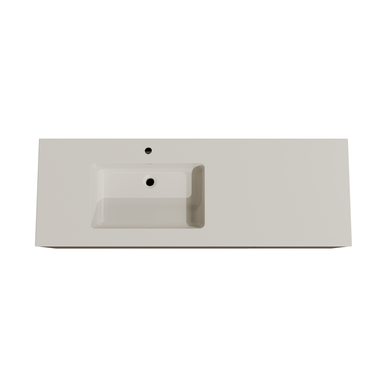 Storke Edge hängendes Möbelstück Set: 150 x 52 cm, Nussbaum, mit Diva Waschtisch links, Top Solid Seidengrau