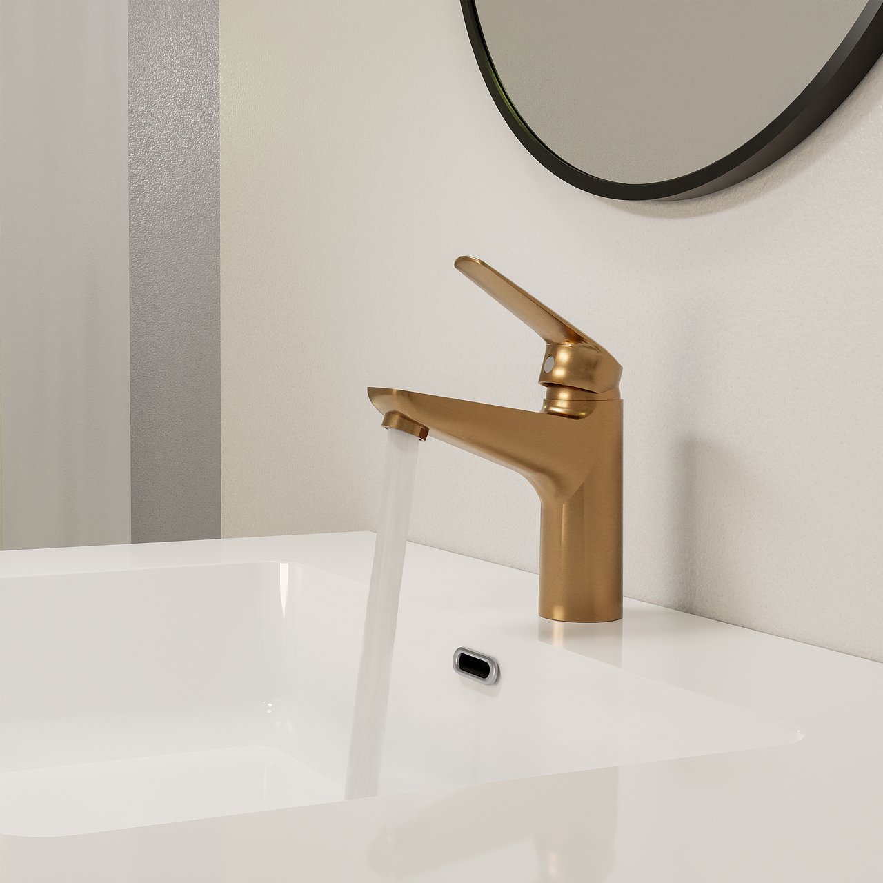 Linie Tibo wastafelkraan Brushed Rosegold