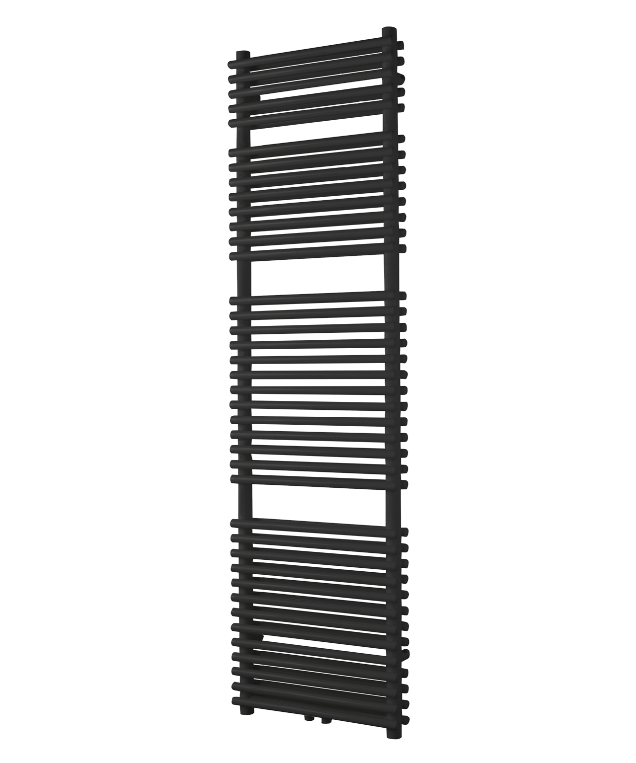 Vipera Alegria dubbele handdoekradiator 50 x 180 cm elektrische verwarming mat zwart zij- en middenaansluiting 1.575W, weerstand inbegrepen