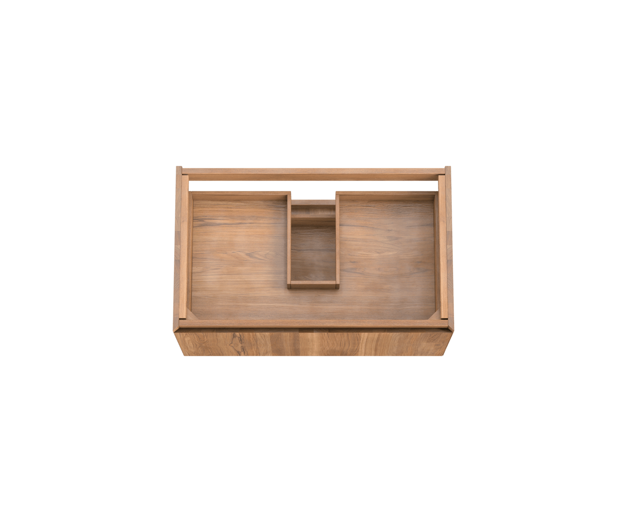 Balmani Idra meuble sous-vasque suspendu 90 x 55 cm teck 2 tiroirs