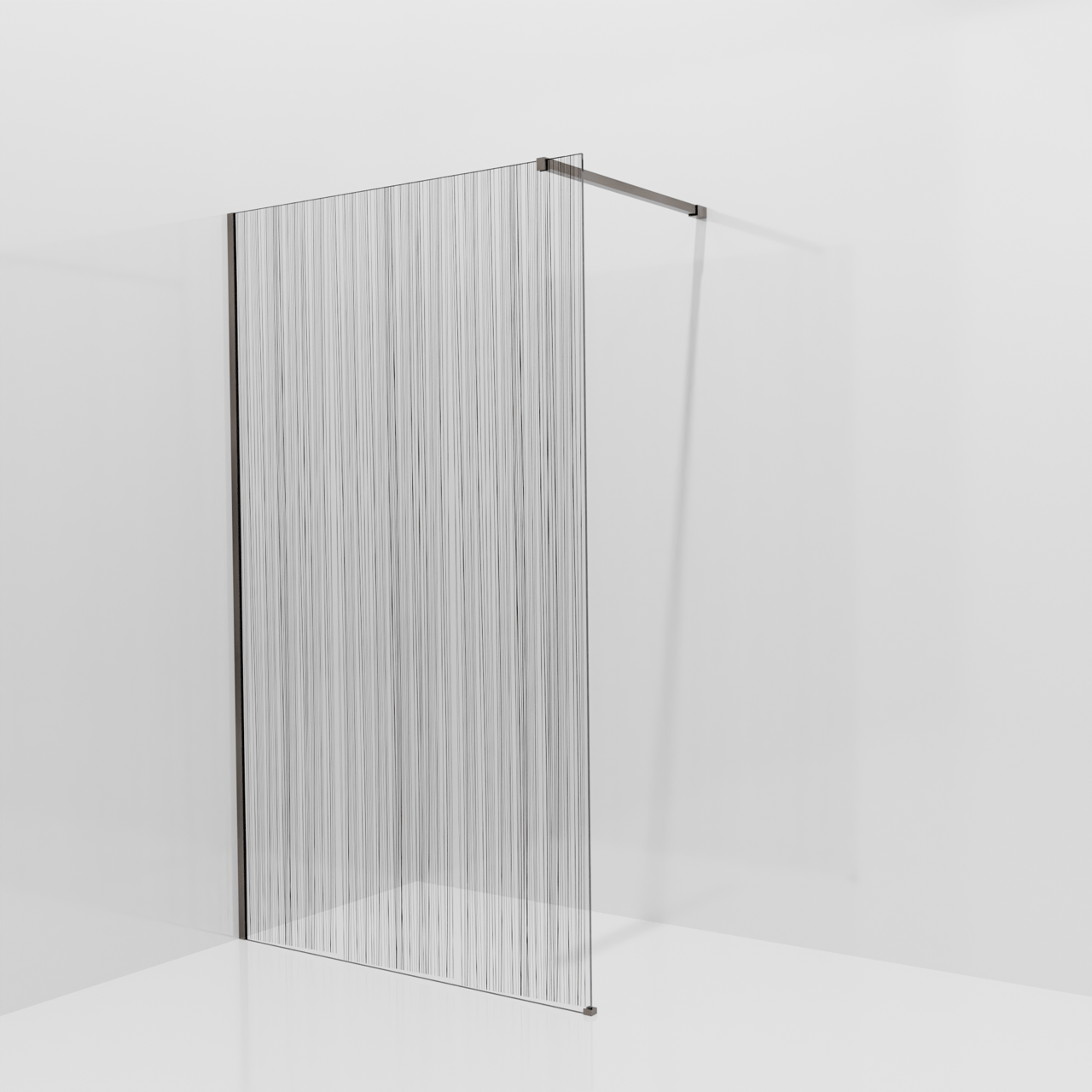 Balmani Modular douche à l'italienne: 120 x 200 cm, Mikado, avec coating, Profil Brushed GunMetal