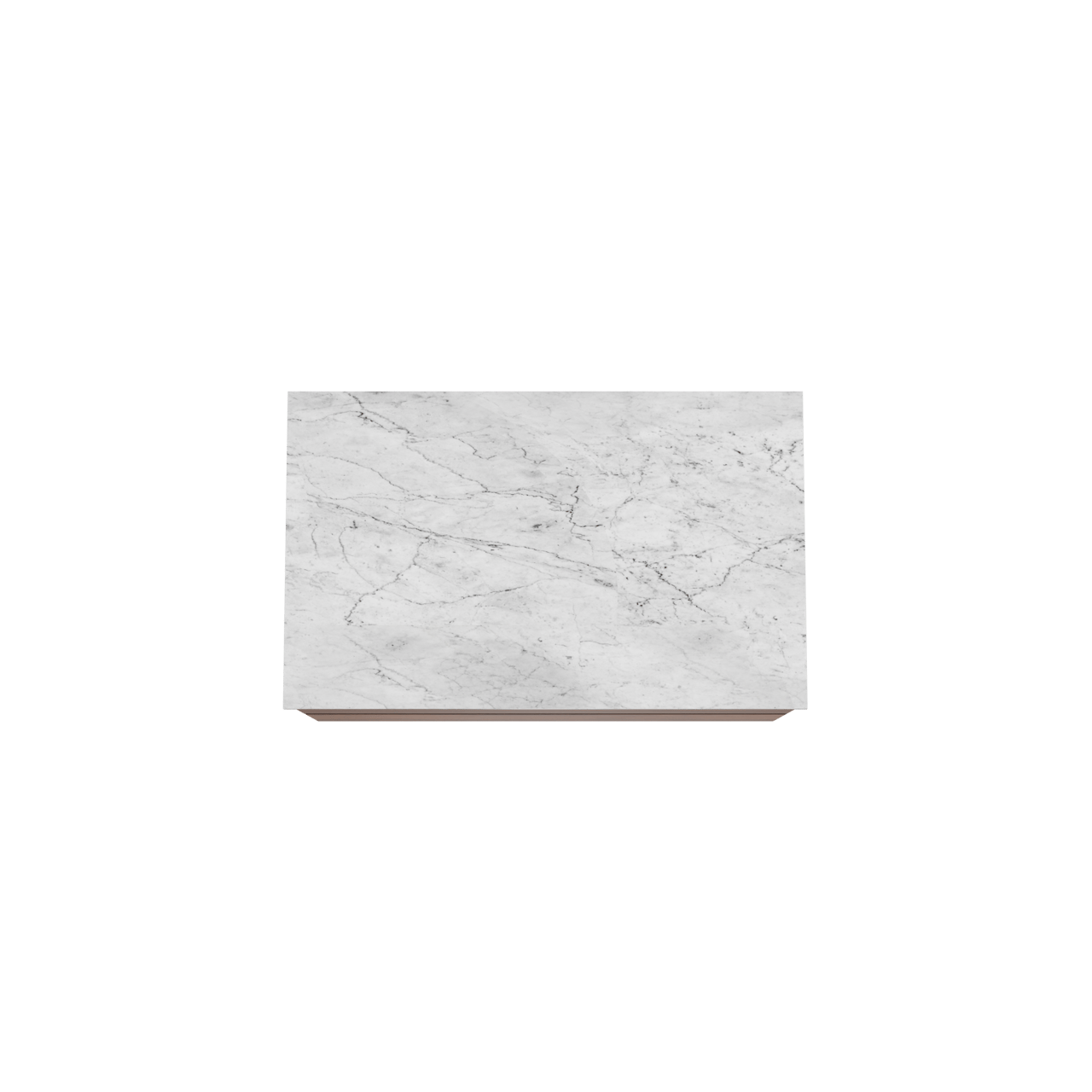 Balmani Mitra zwevend badkamermeubel 90 x 55 cm notelaar met Stretto enkel tablet in marmer carrara