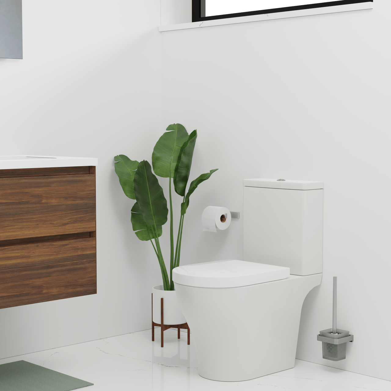 Luca Varess Fanuco staand toilet glanzend wit randloos met Geberit spoelsysteem