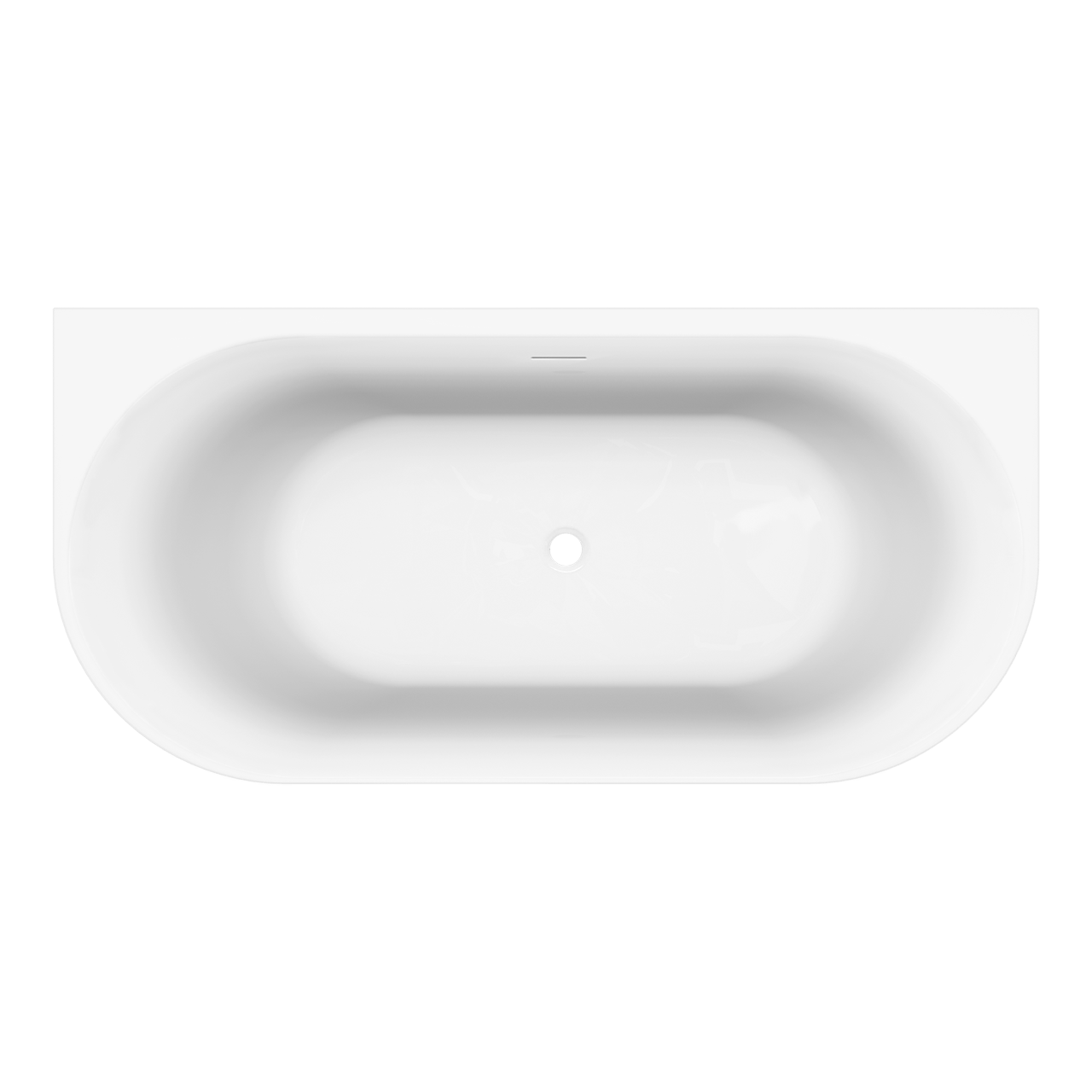 Luca Varess Otello halfvrijstaand bad 170 x 80 cm acryl mat wit