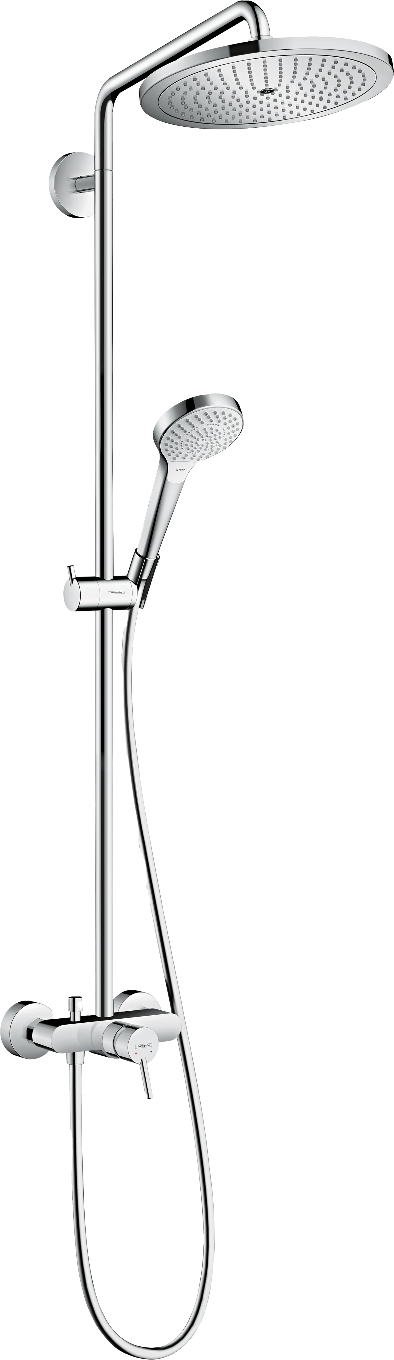 Hansgrohe Croma Select S280 colonne de douche de pluie mitigeur Chrome Brillant