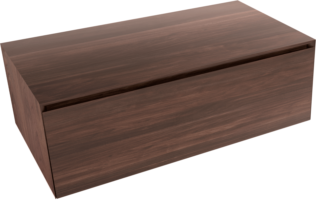 Balmani Mitra Elements zwevende wastafelonderkast 90 x 50 cm Amerikaanse notelaar 1 lade