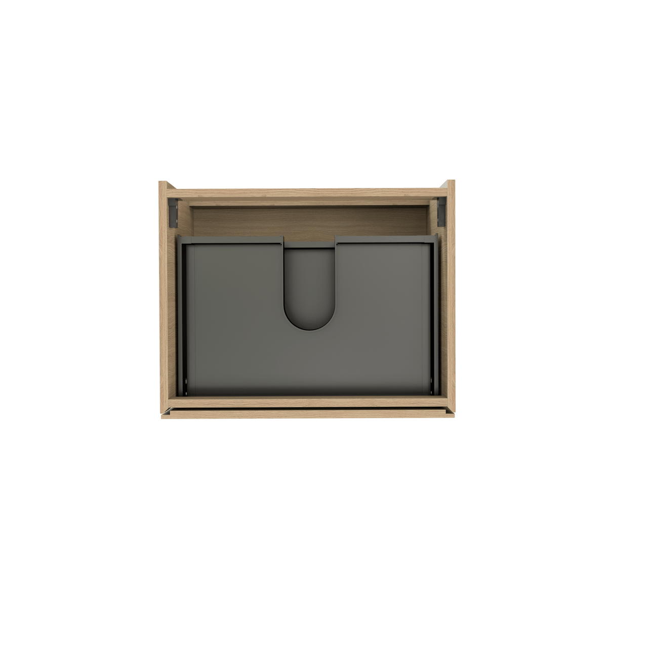 Storke Edge zwevende wastafelonderkast 65 x 52 cm natuur eik 2 lades