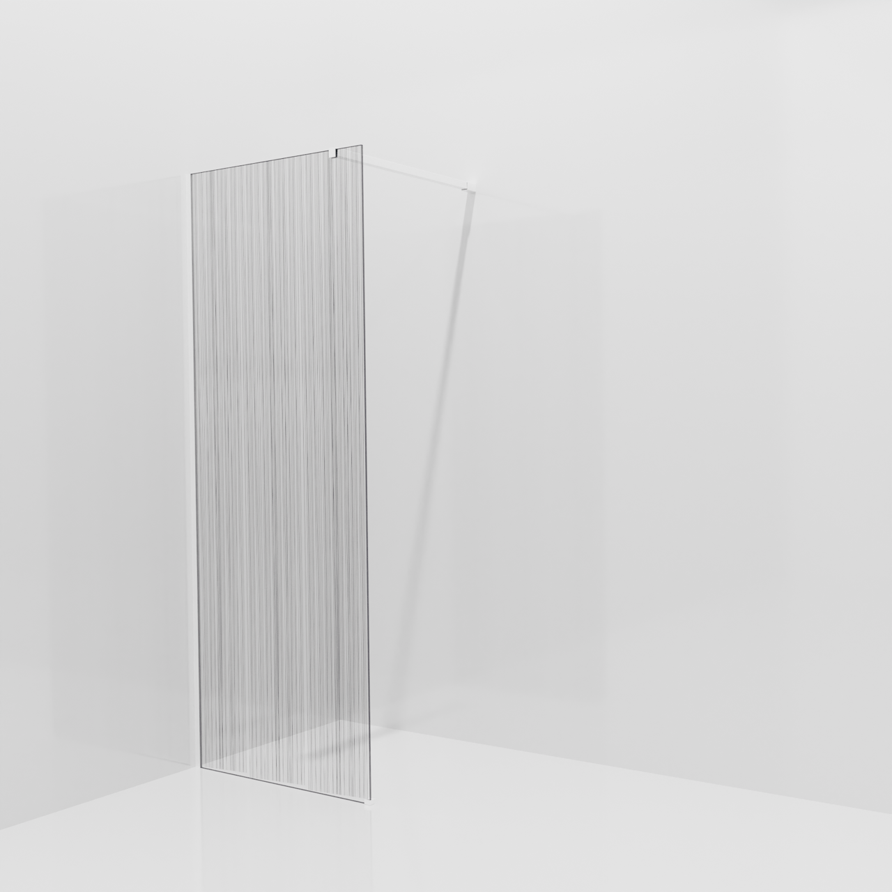 Balmani Modular Walk-In Dusche: 80 x 200 cm, Mikado, inklusive Coating, Profil Weiß matt