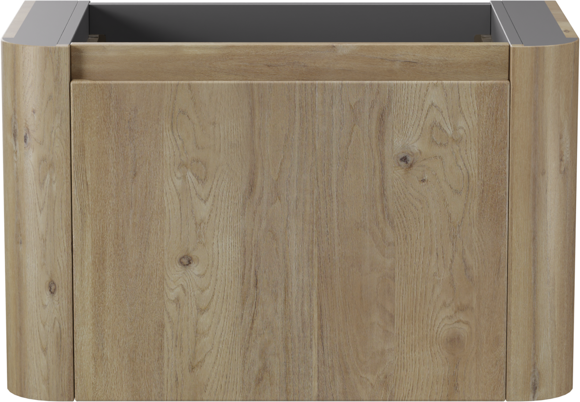 Storke Soft zwevende wastafelonderkast 80 x 46 cm Ruwe eik 2 lades