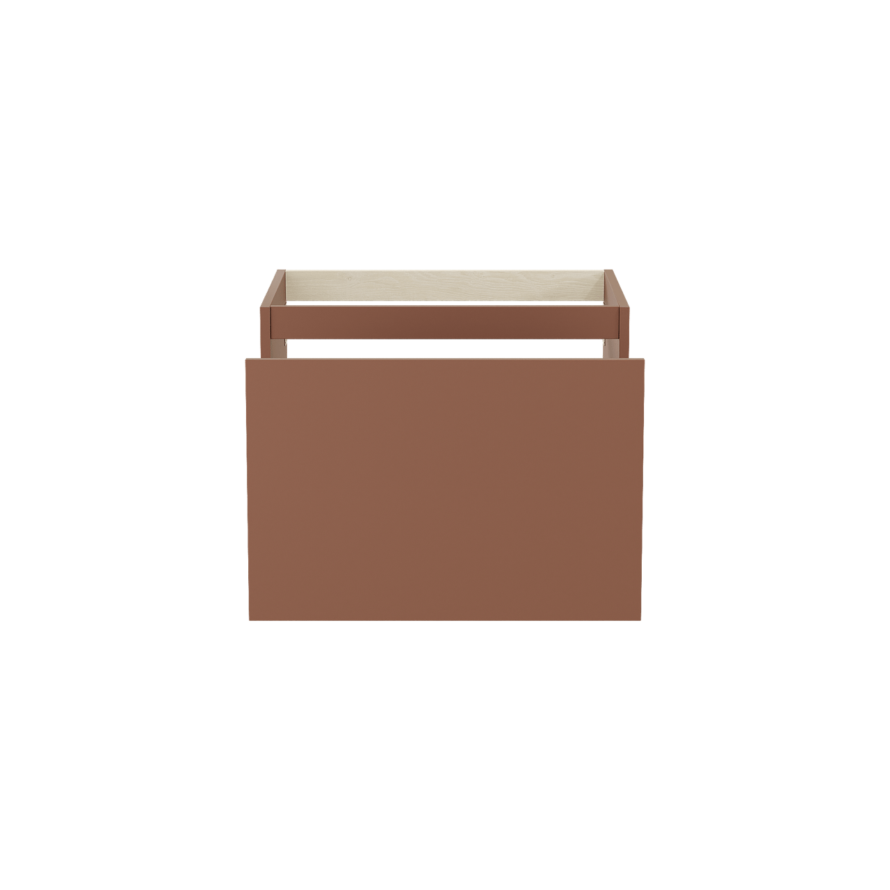 Balmani Sfera hängender Waschbeckenunterschrank: 67,5 x 55 cm, Cotto, 2 Schubladen