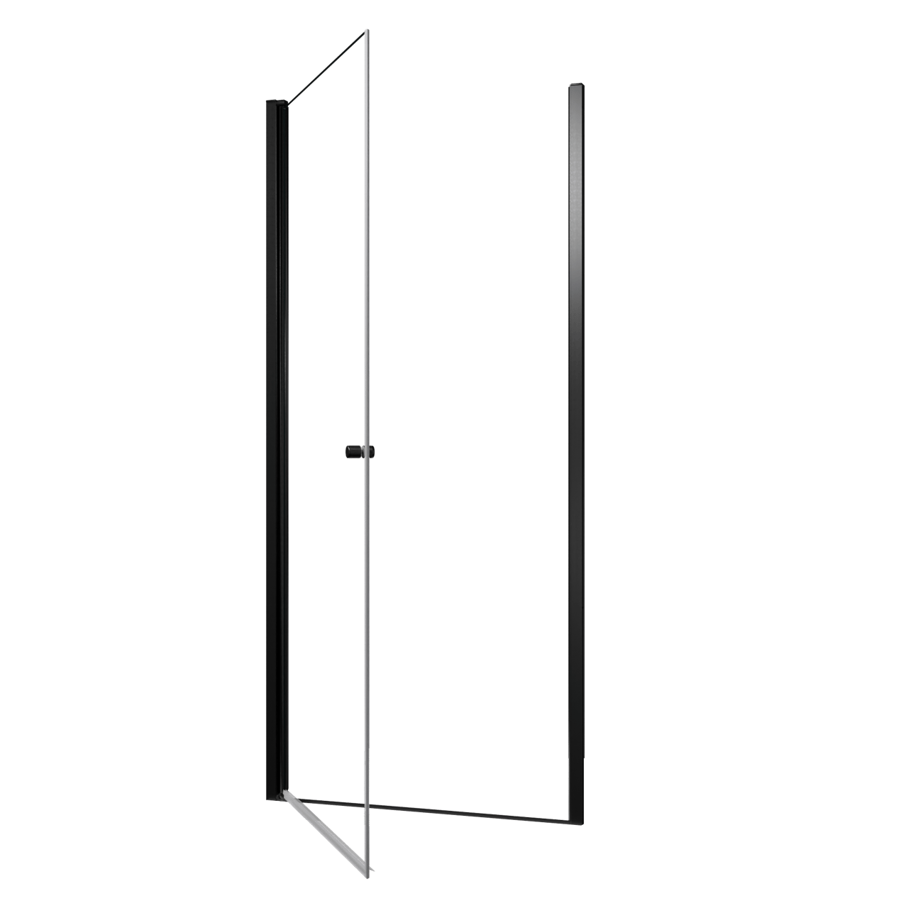 Luca Varess Kuresa douche draaideur 95 x 200 cm helder glas mat zwart profiel