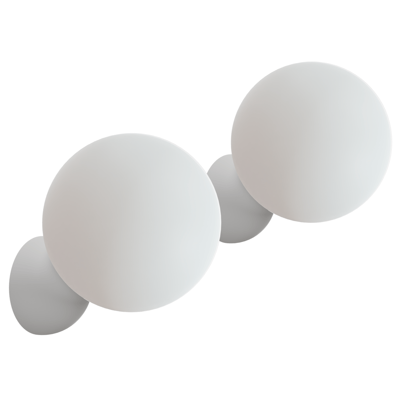 Balmani Globus LED Beleuchtung 12 cm weiß (2er-Set)