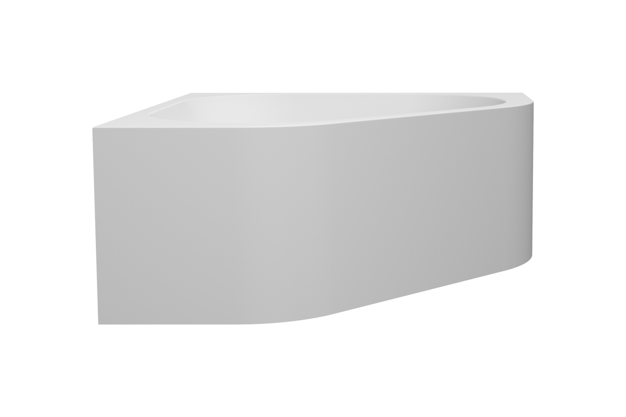 Luca Varess Idol baignoire d'angle gauche ou droite double 135 x 135 cm acrylique blanc mat