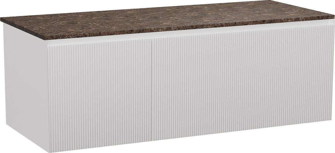 Balmani Fila Badmöbel Set mit Stretto Waschtischplatte für Aufsatzwaschbecken