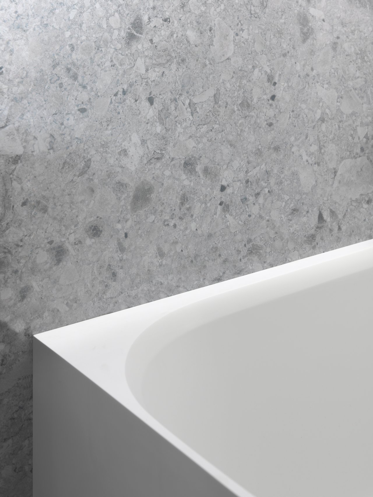 Balmani Finla tweepersoons hoekbad rechts 180 x 80 cm Solid Surface mat wit