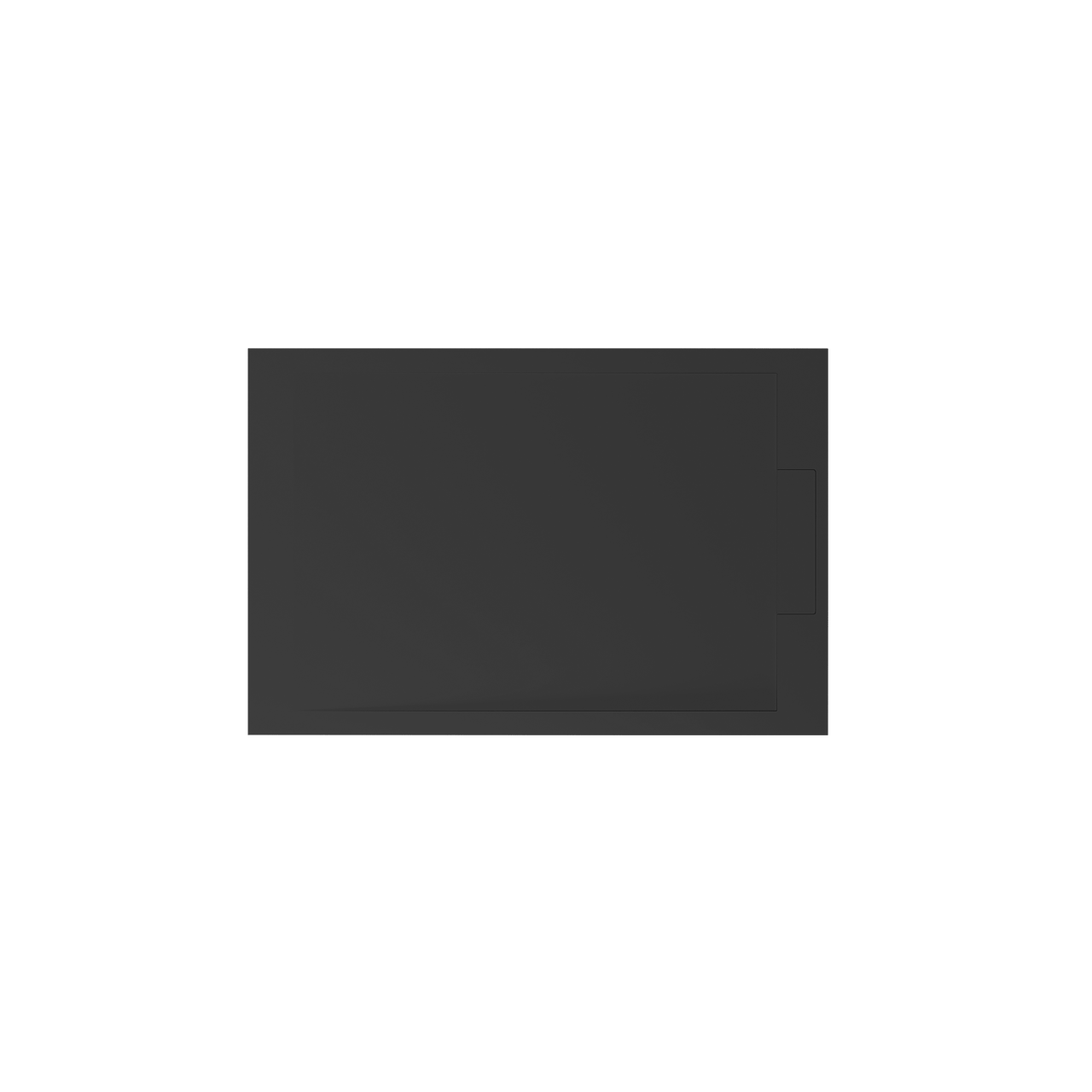 Balmani Andes duschwanne 120 x 80 cm Top Solid Schwarz Matt