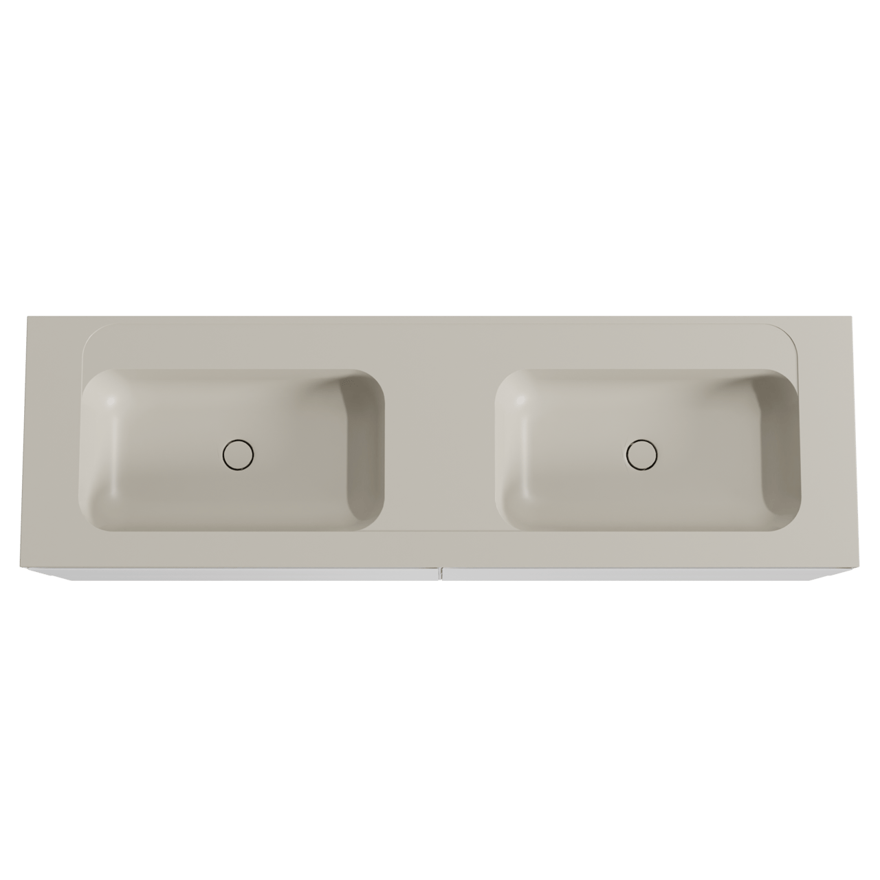 Balmani Mitra meuble salle de bains suspendu 180 x 55 cm blanc mat avec Tablo Strada double vasque en marbre composite soie grise