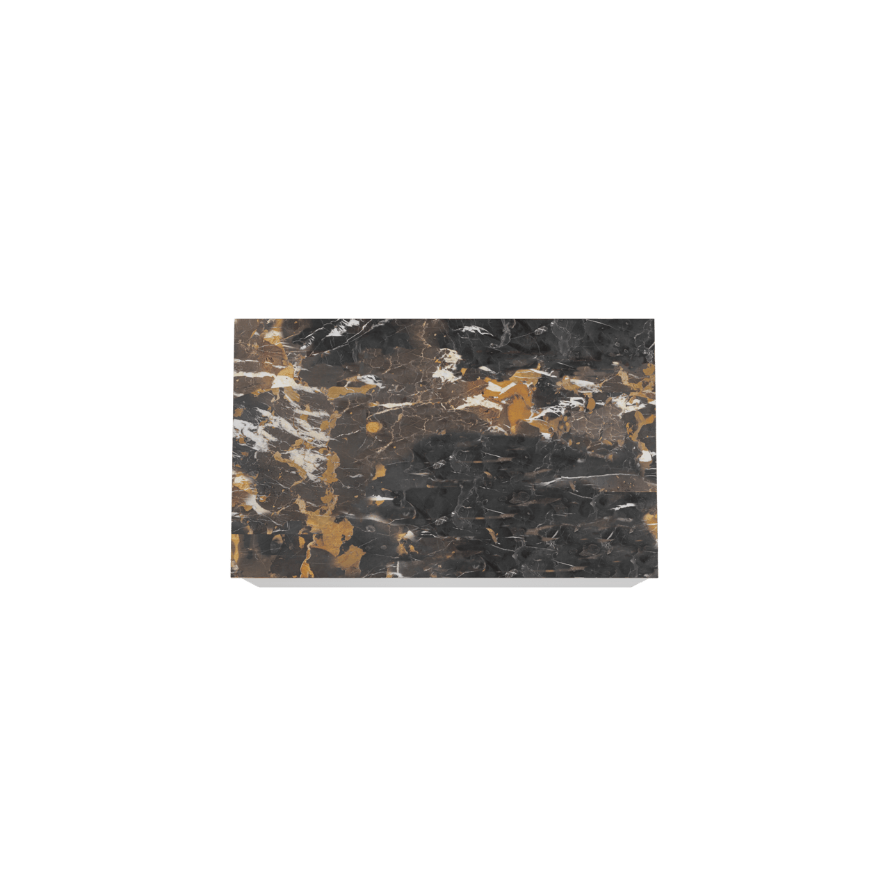 Balmani Mitra hängendes Möbelstück Set: 90 x 55 cm, Weiß matt, mit Stretto Einzel Waschtischplatte, Marmor Portoro Gold