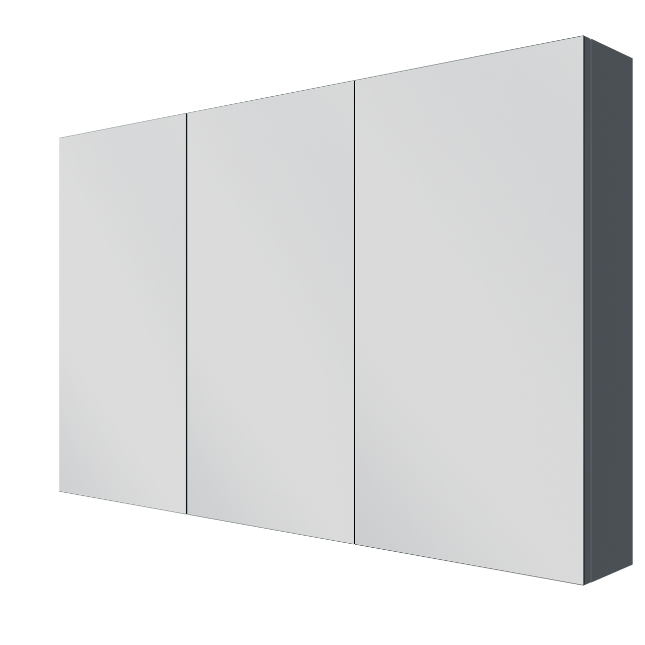 Linie Montro Spiegelschrank Bad: 120 x 75 cm, Blau Anthrazit