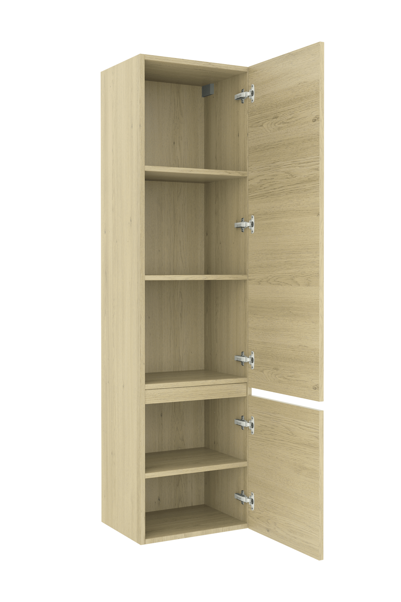 Balmani Cubo/Lucida Badhochschrank: Hängend, rechts, Eiche verwittert, 45 x 35 x 169 cm