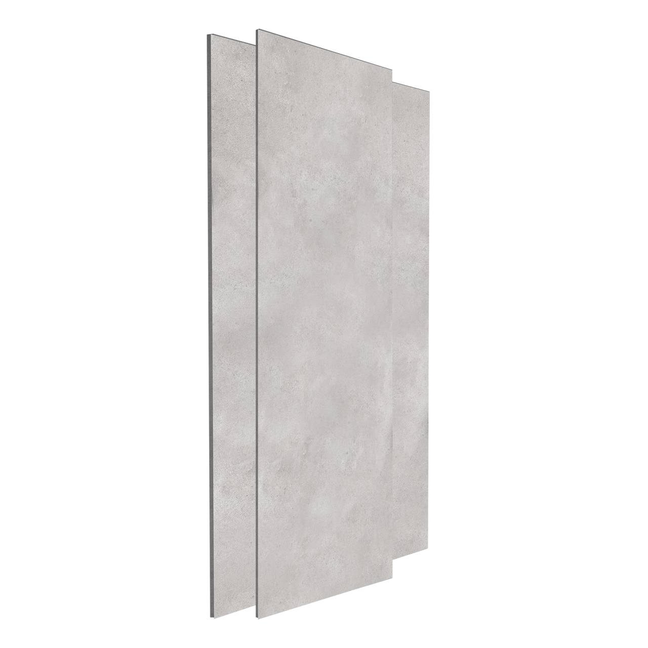 Linie Plato Duschrückwand Set 120x210 cm & 90x260 cm, PVC, Clermont hellgrau