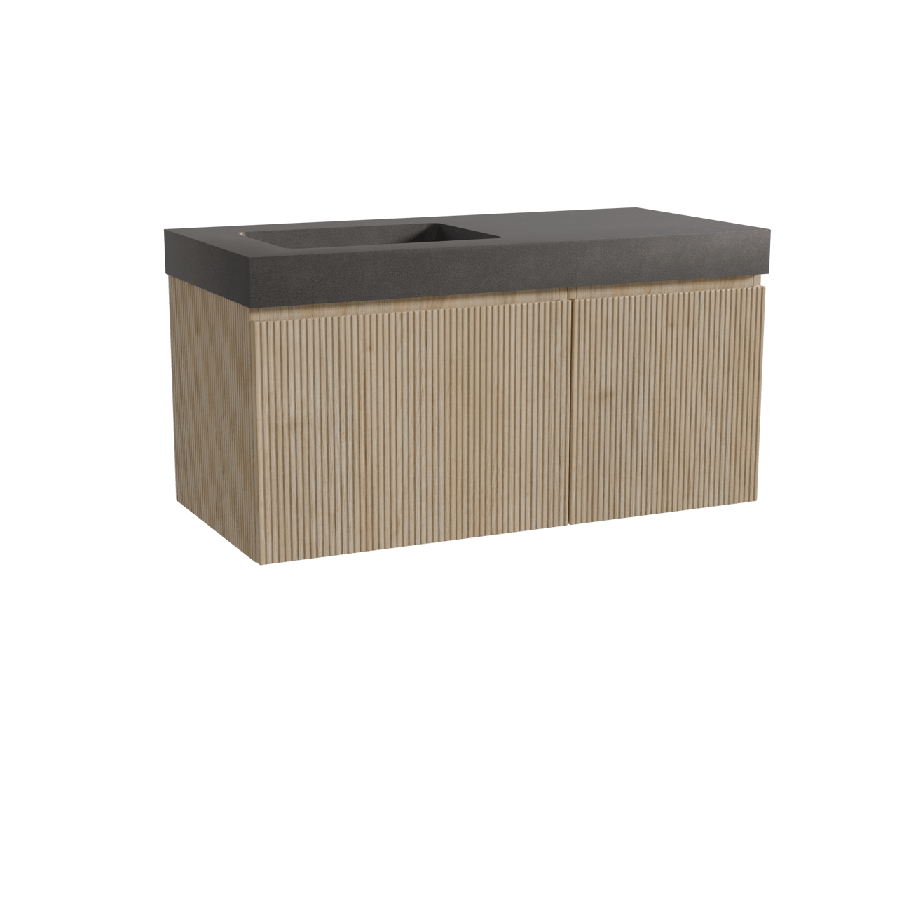 Storke Ribs meuble salle de bains avec plan vasque Scuro High