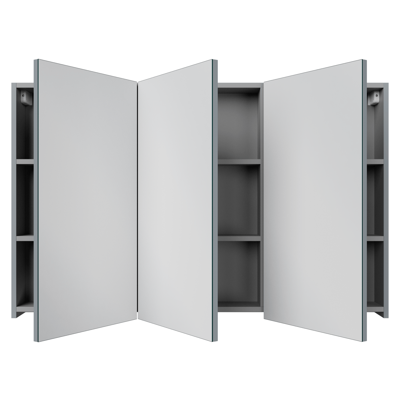 Linie Montro Spiegelschrank Bad: 120 x 75 cm, Blau Anthrazit