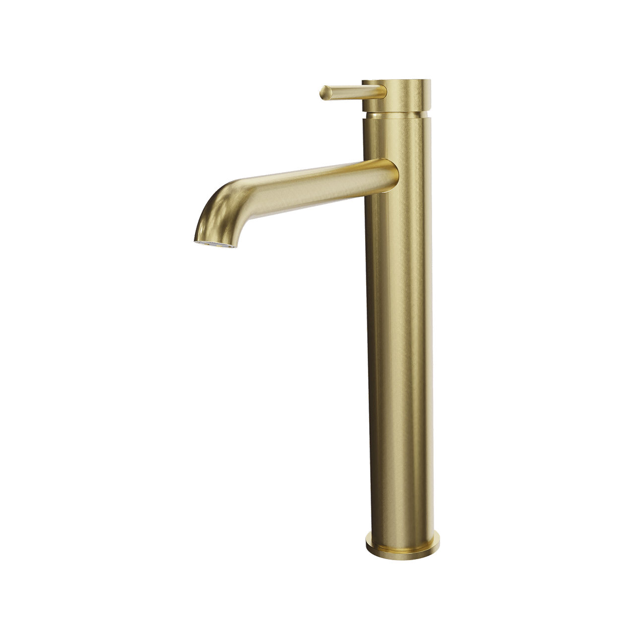 Blaufoss Round verhoogde wastafelkraan Brushed Gold