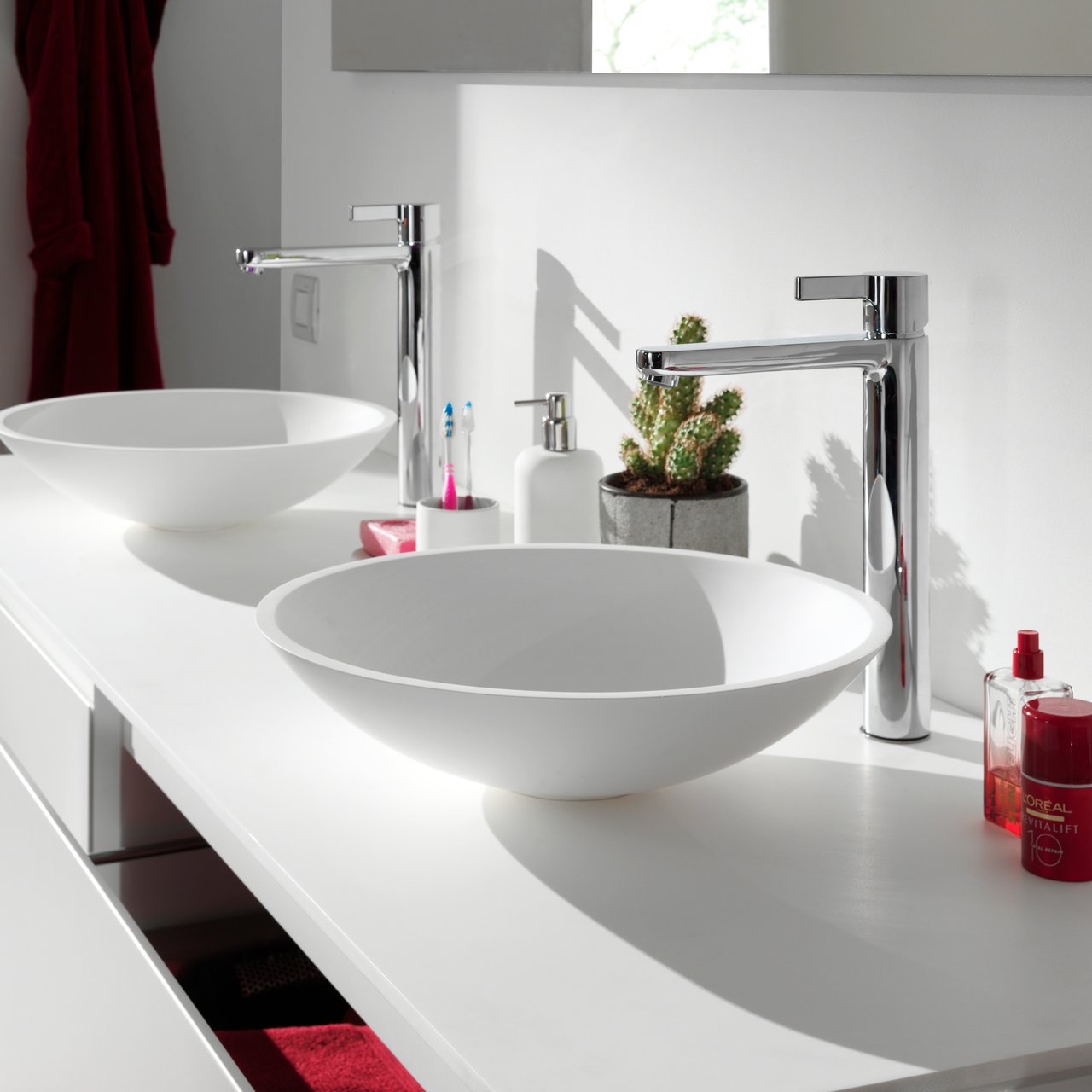 Balmani Viva vasque à poser Solid Surface mat rond Ø 42 cm