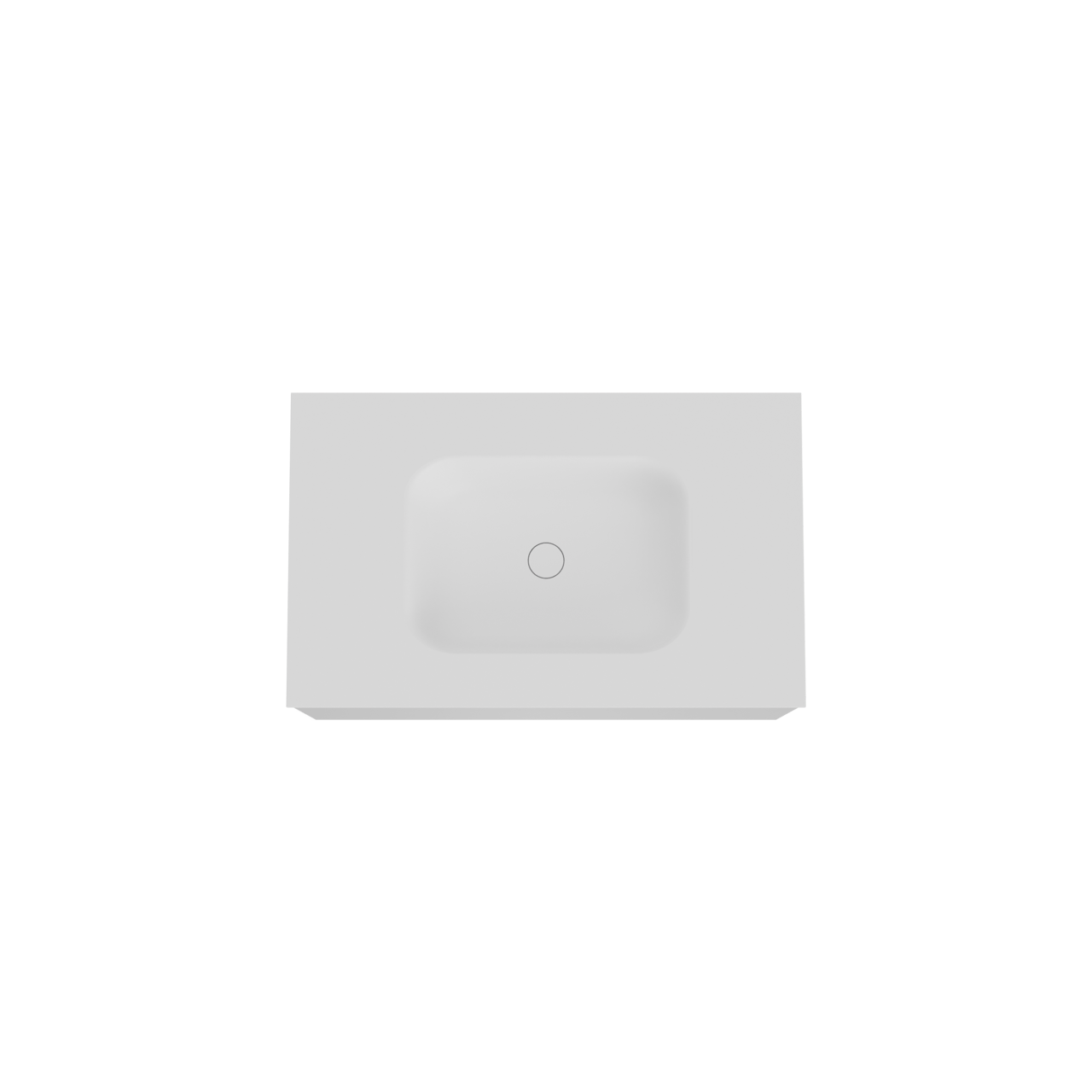 Balmani Idra by Mitra meuble salle de bains suspendu 90 x 55 cm blanc mat avec Tablo Arcato plan simple en solid surface blanc mat