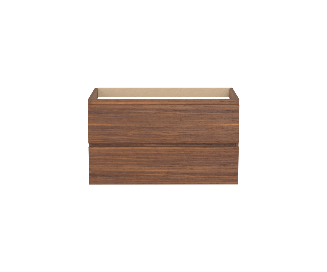 Balmani Lucida zwevende wastafelonderkast 90 x 55 cm Amerikaans notenhout 2 lades