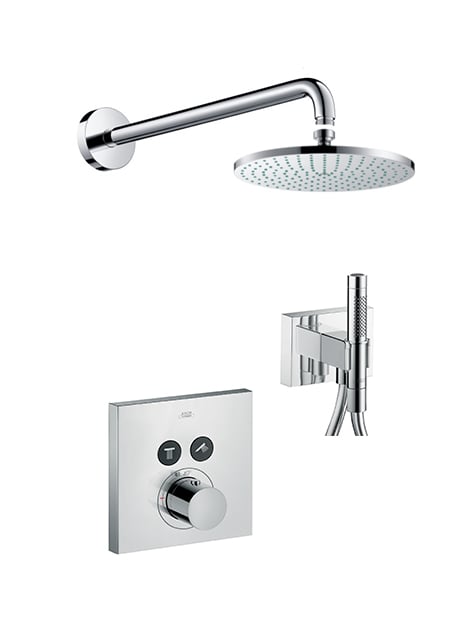 Hansgrohe douchearm met wand douchearm 39 cm glanzend chroom